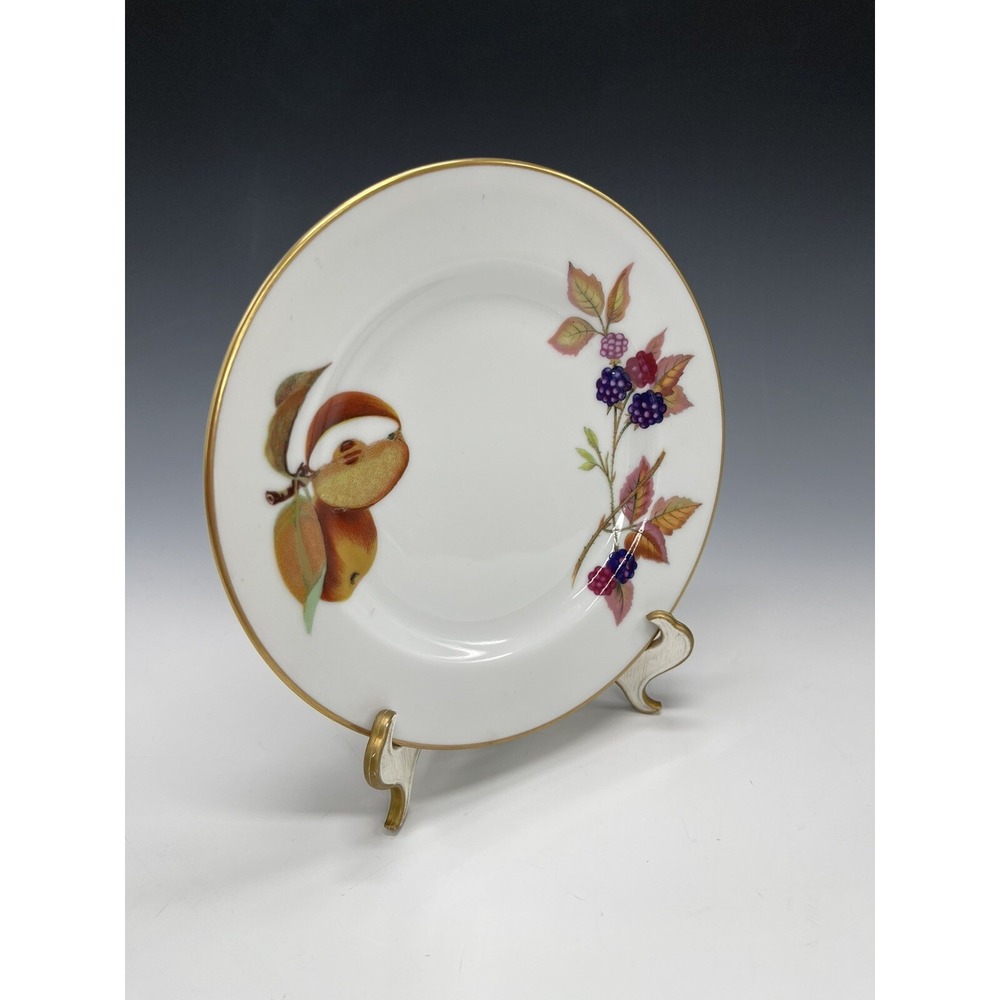 Royal Worcester Evesham Gold Rim 6.5"‎ Bread Dessert Plate England Porcelain CC